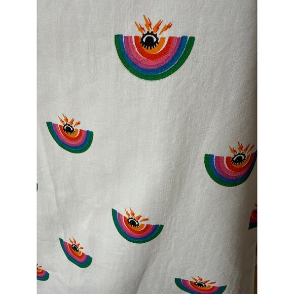 NWT Saint Geraldine Rainbows Cotton Tank Top Size Medium - Picture 2 of 6